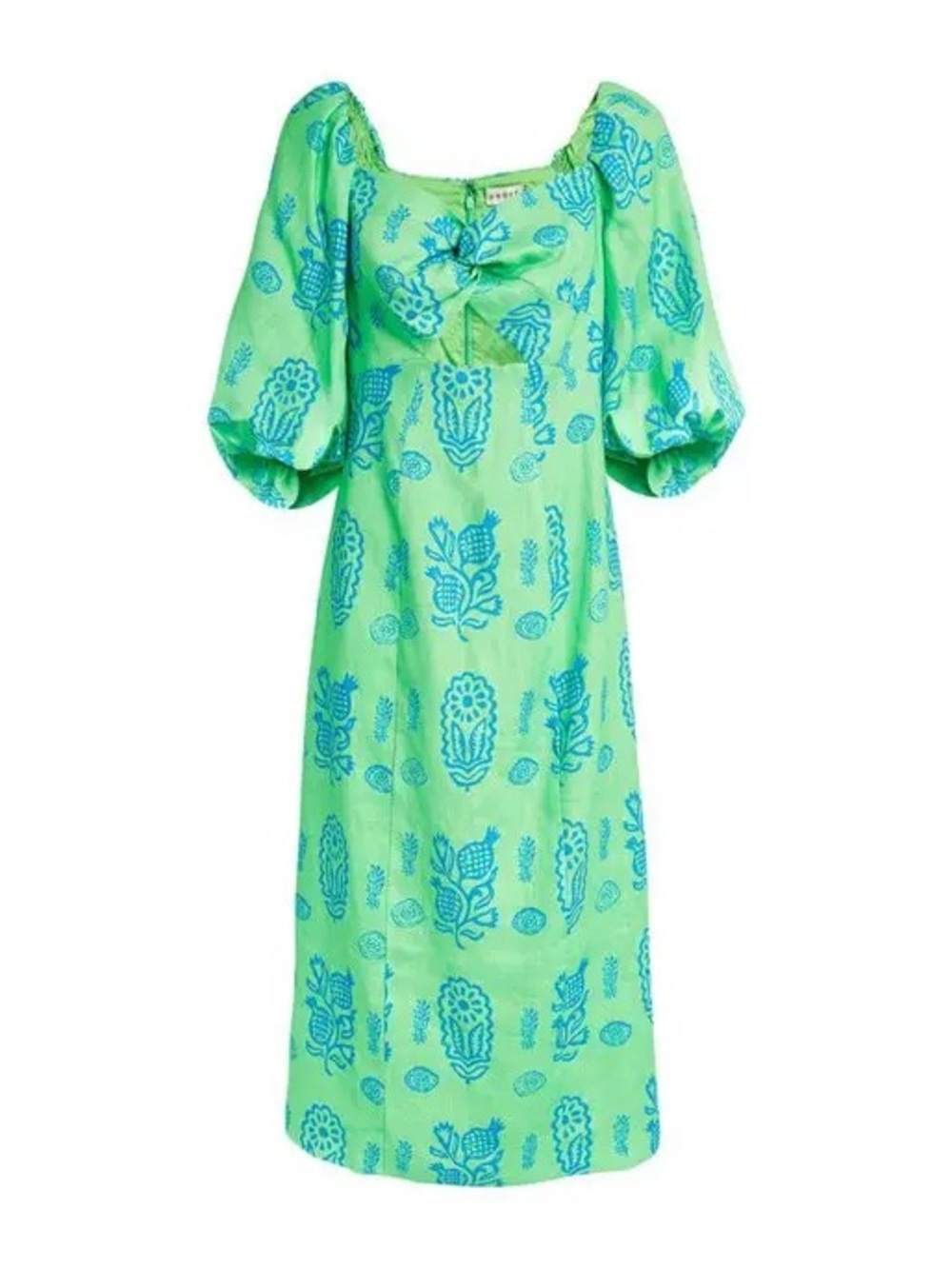 RHODE Linen Midi Dress